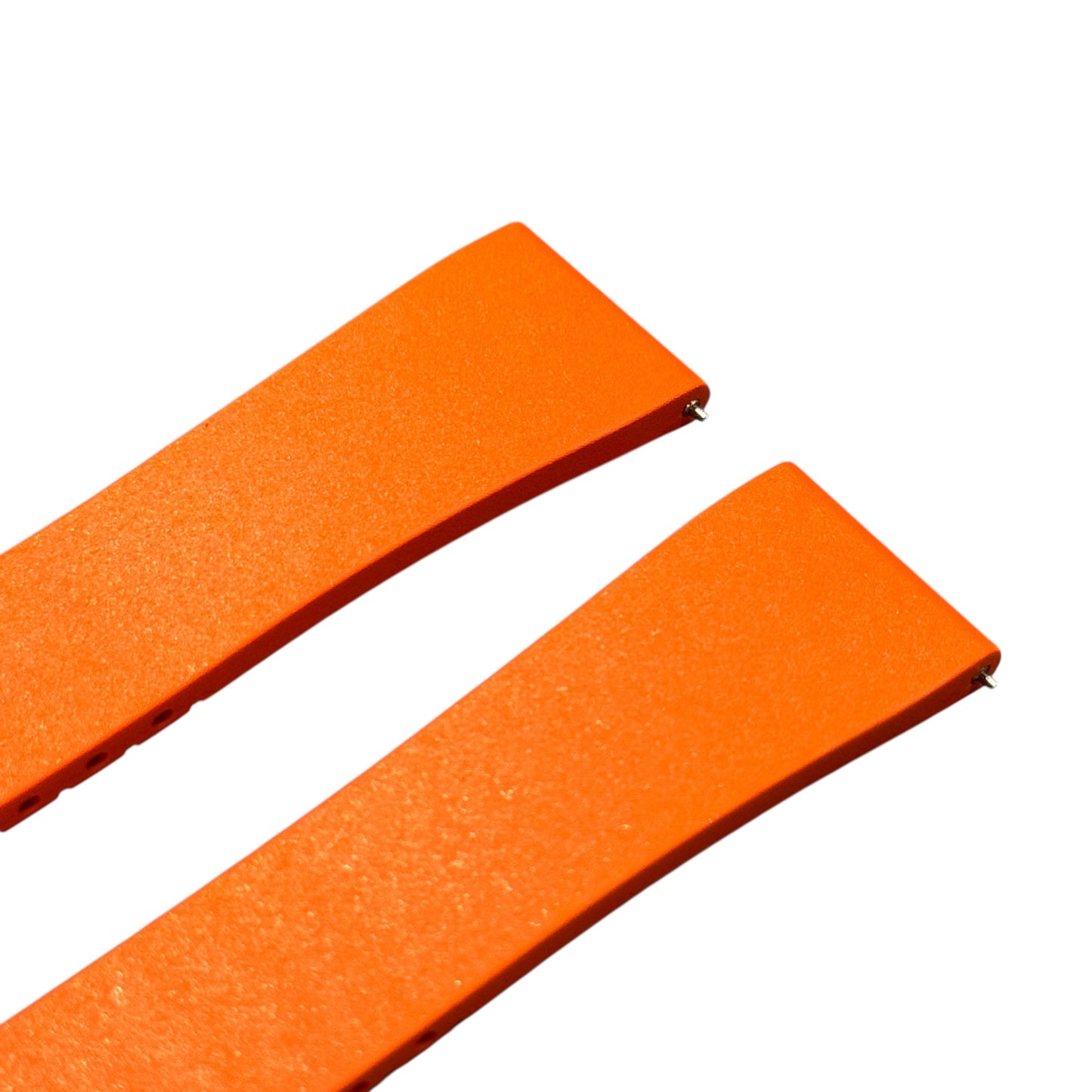 610 - Orange Adjustable FKM Rubber strap with clasps