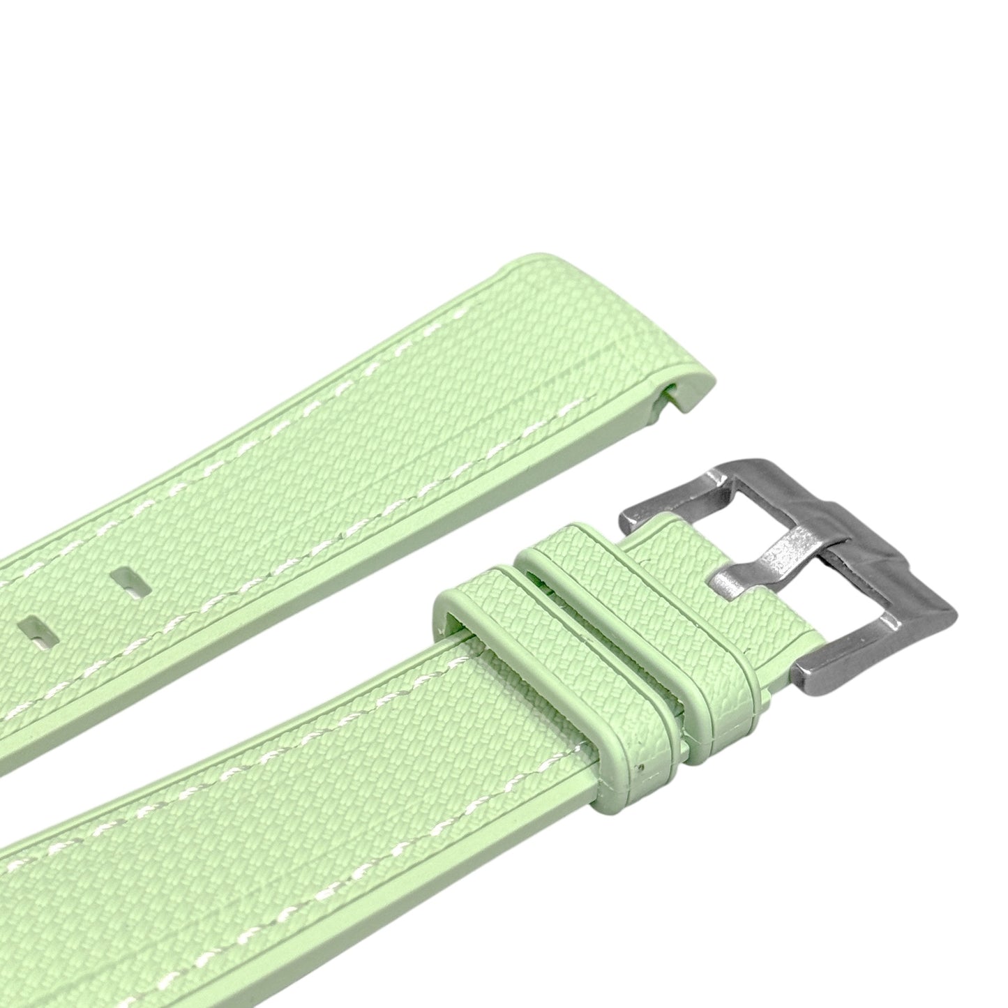 🎁 61M - Rubber strap Lime Green with white stitching (100% off)