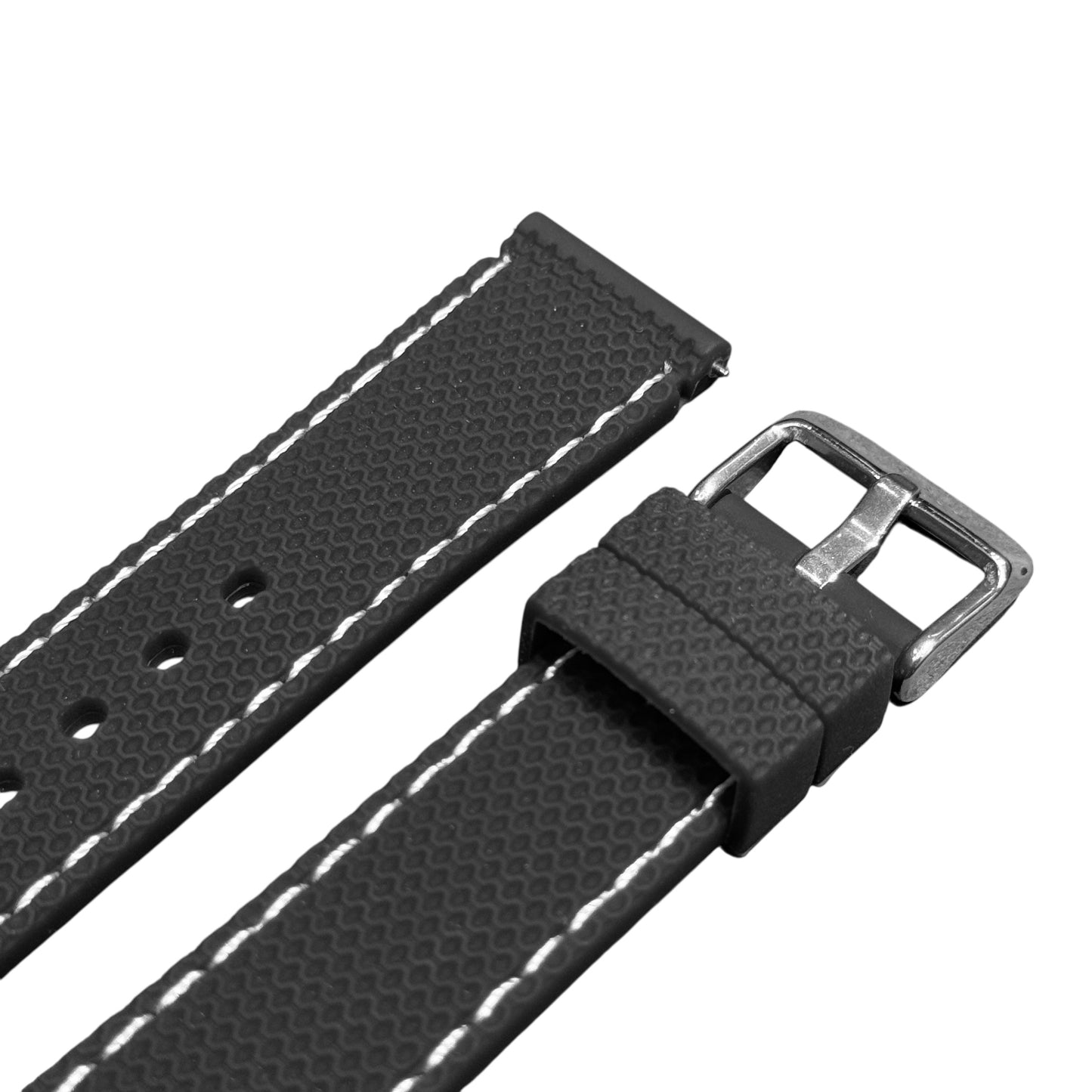 Waffle - Rubber strap Black