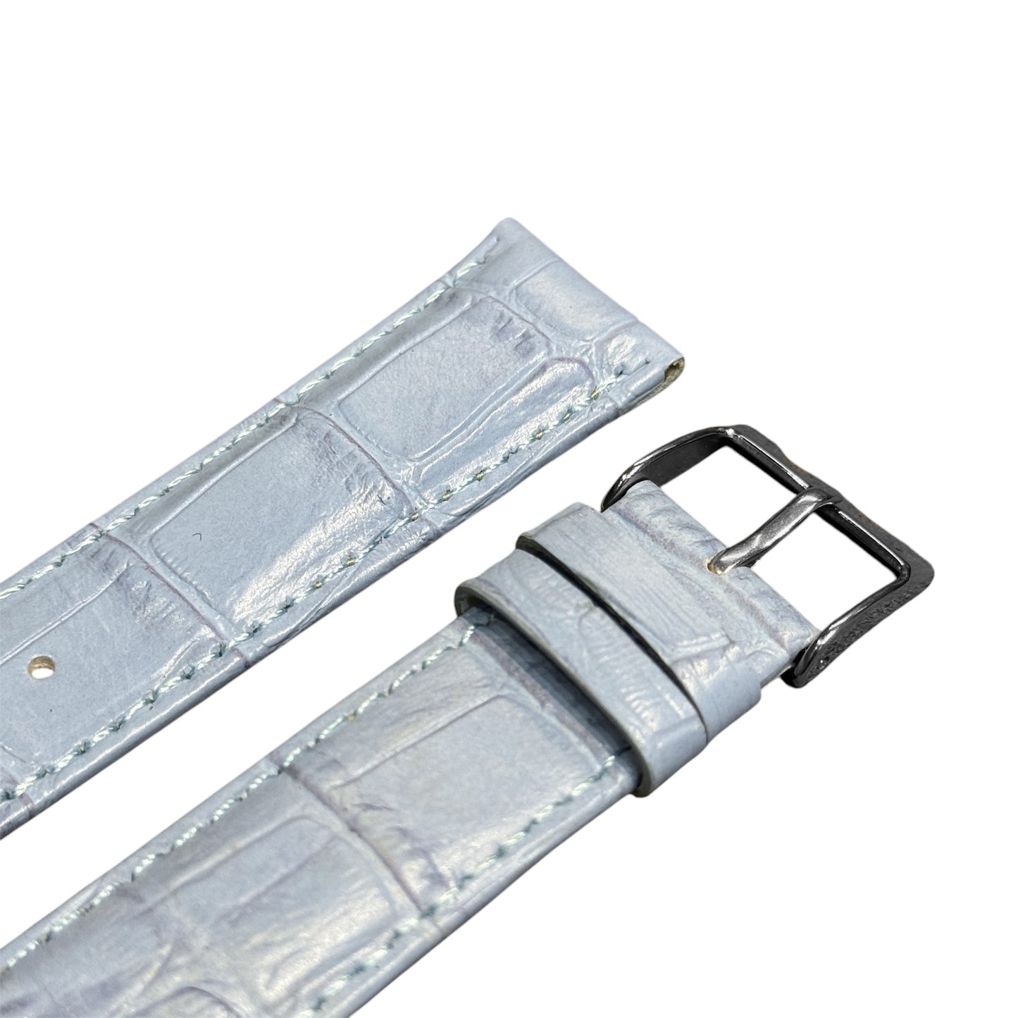 7A - Sky blue genuine leather strap