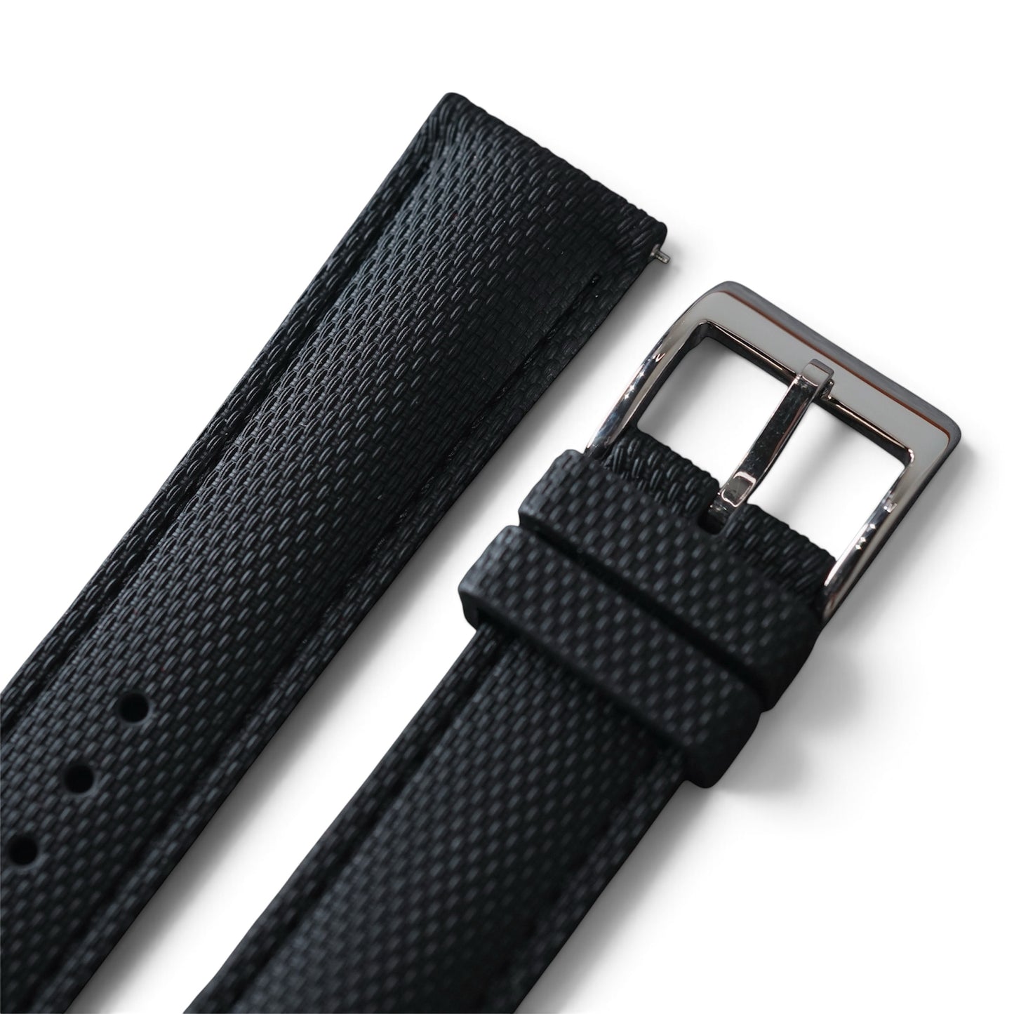 388 - Black weave FKM Rubber strap
