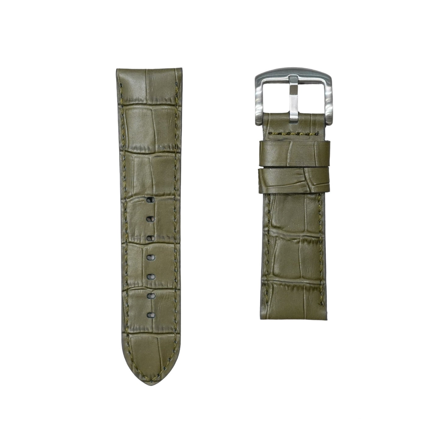 4A - Greenish grey Genuine leather strap