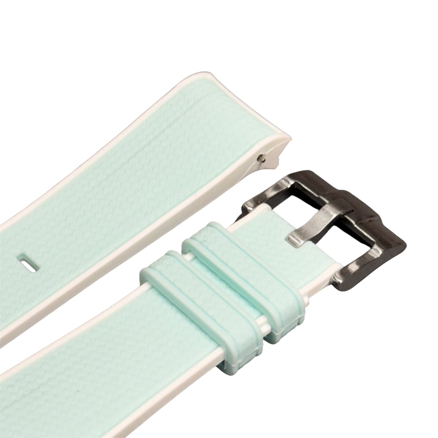 61M - Ice Blue/White Rubber strap