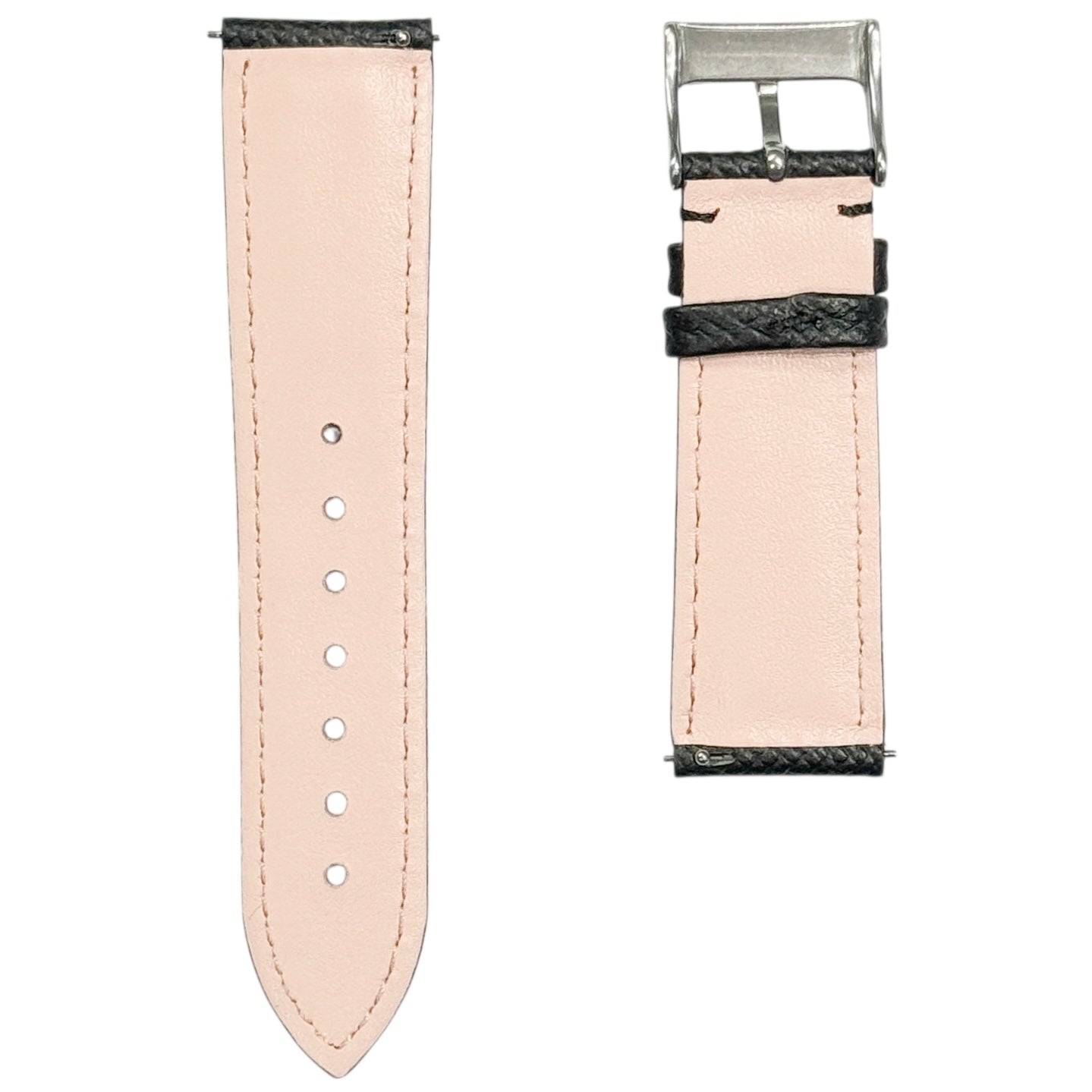 XS - Black & pink Calf strap
