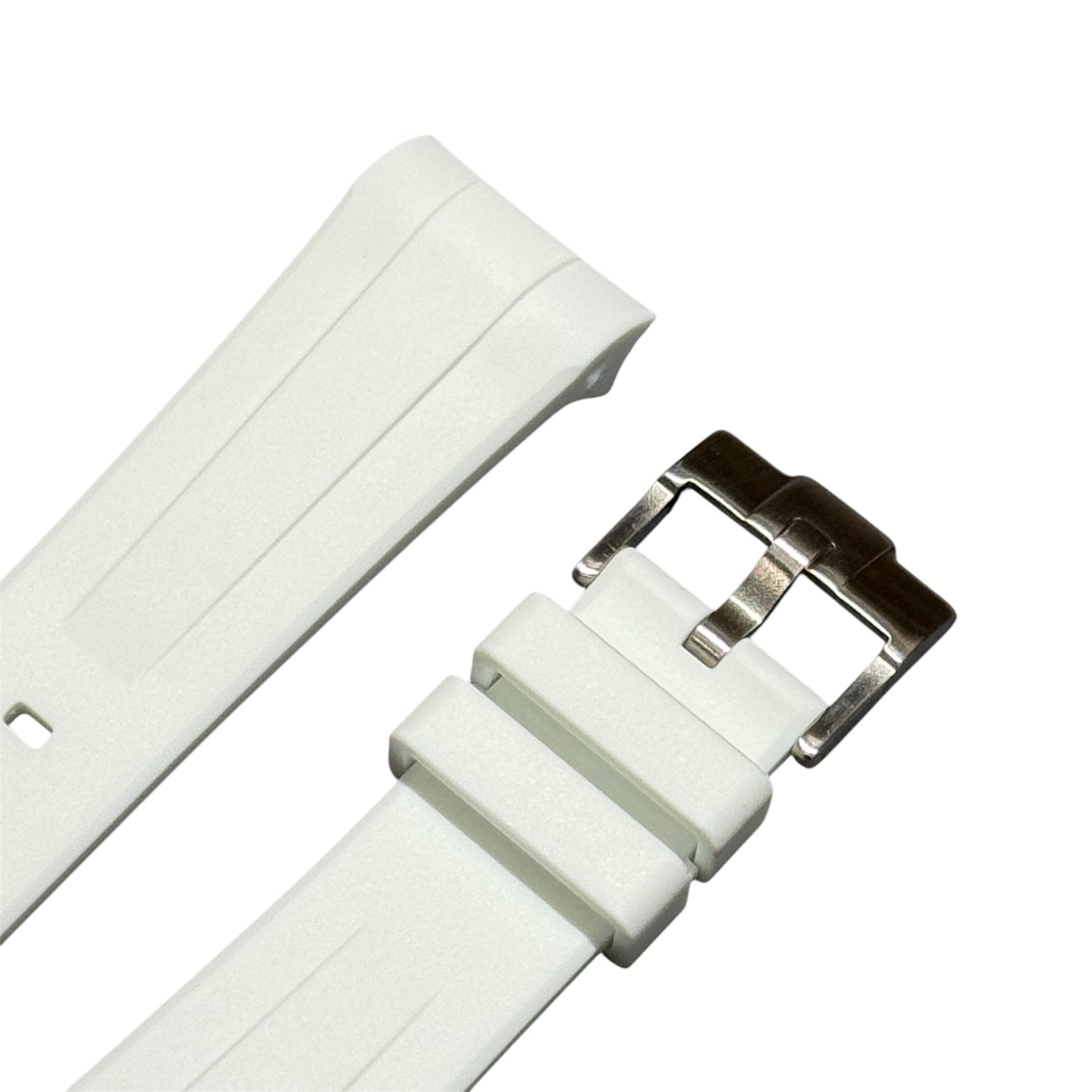 50F - White curve end Rubber strap for SW x BP Fifty fathoms