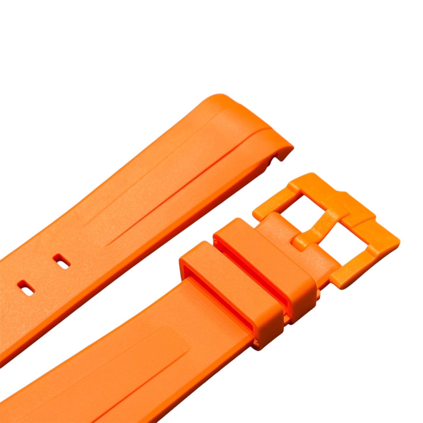 60M - Orange Curve end Rubber strap