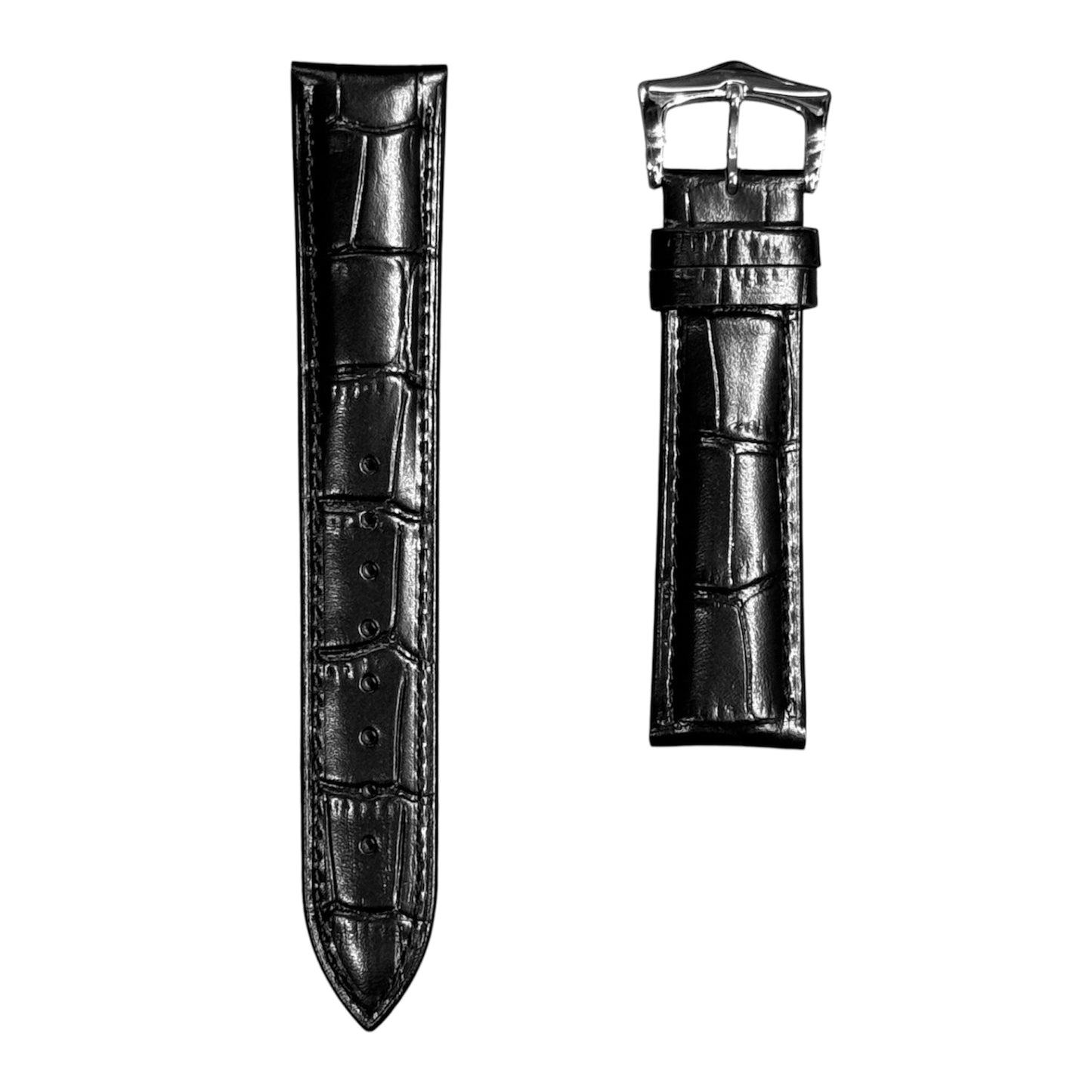 8A - Black Genuine Leather strap