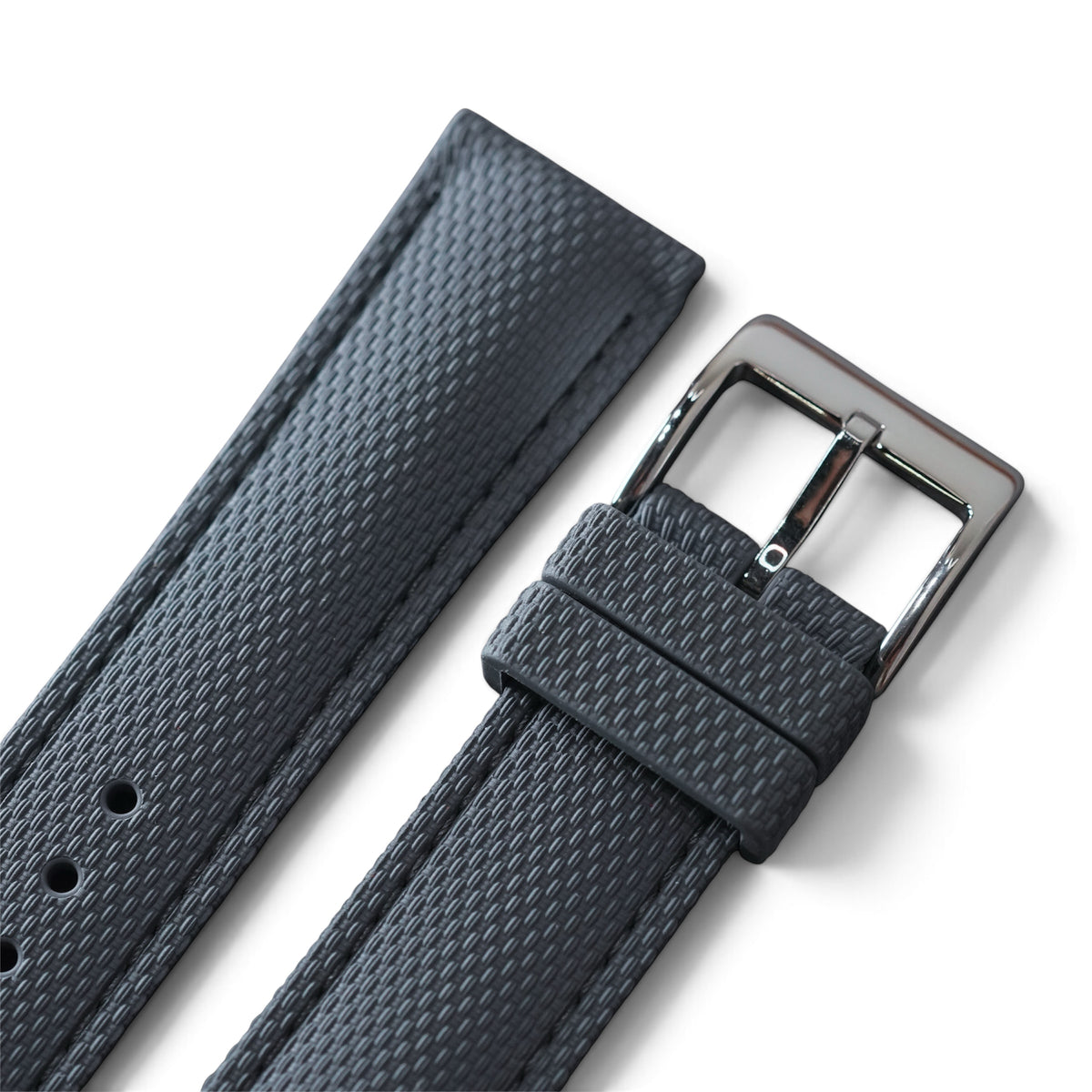 388 - Grey weave FKM Rubber strap