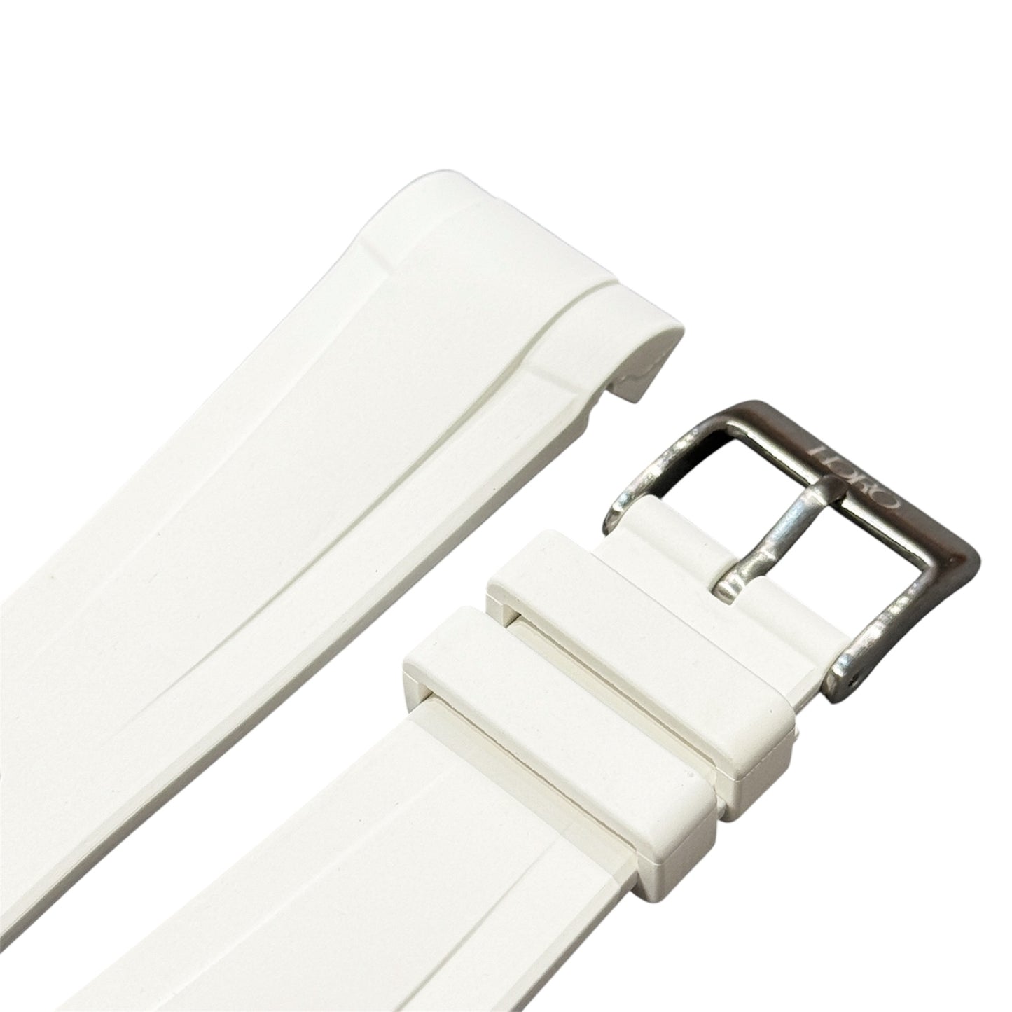 41B - White Curve end FKM Rubber strap for BB41