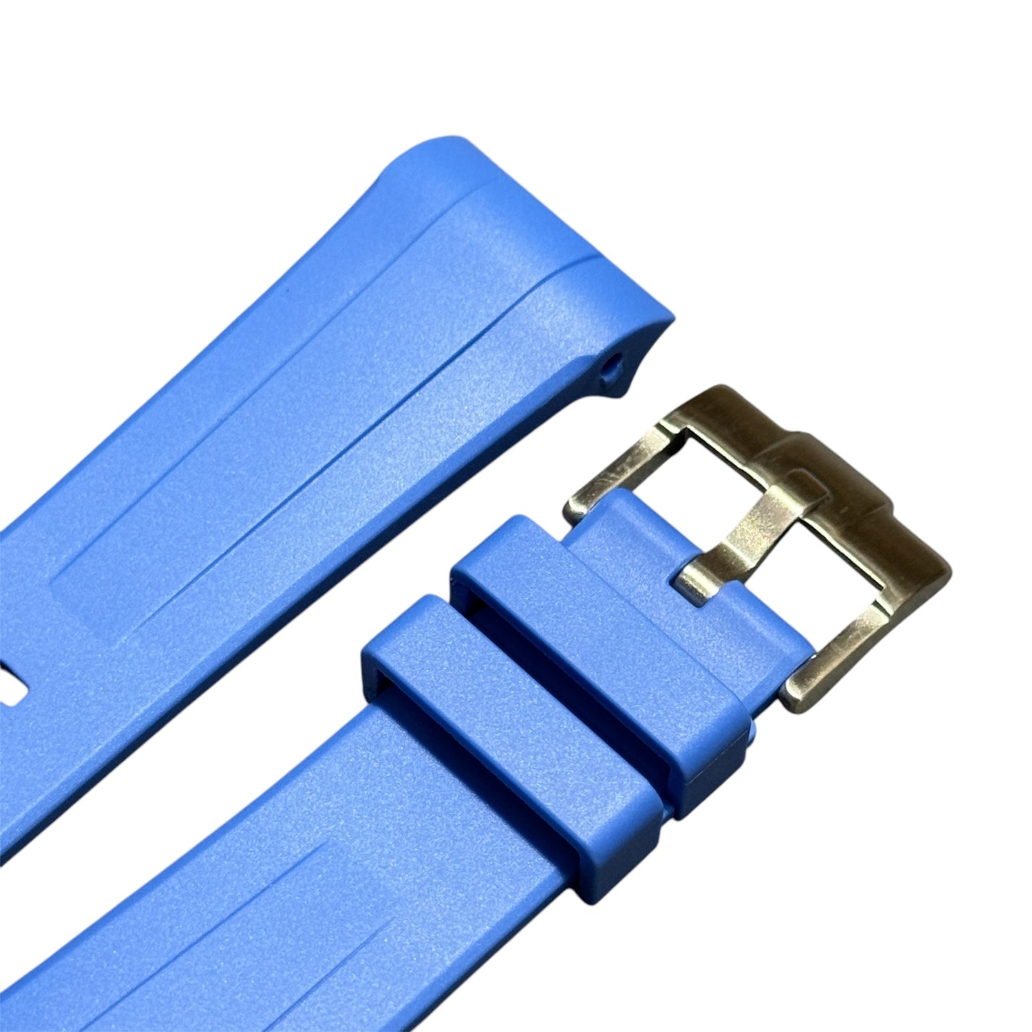 50F - Blue curve end Rubber strap for SW x BP Fifty fathoms