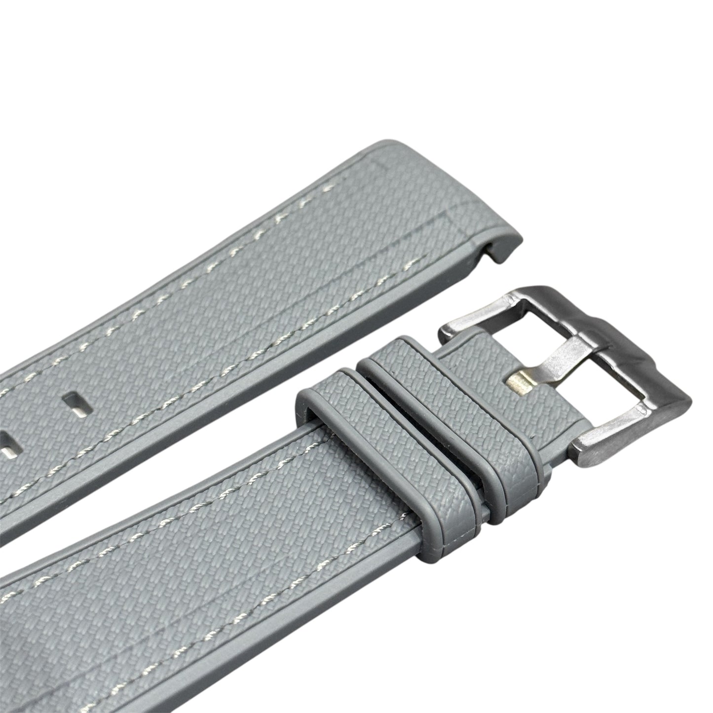 61M - Rubber strap Grey with stitching
