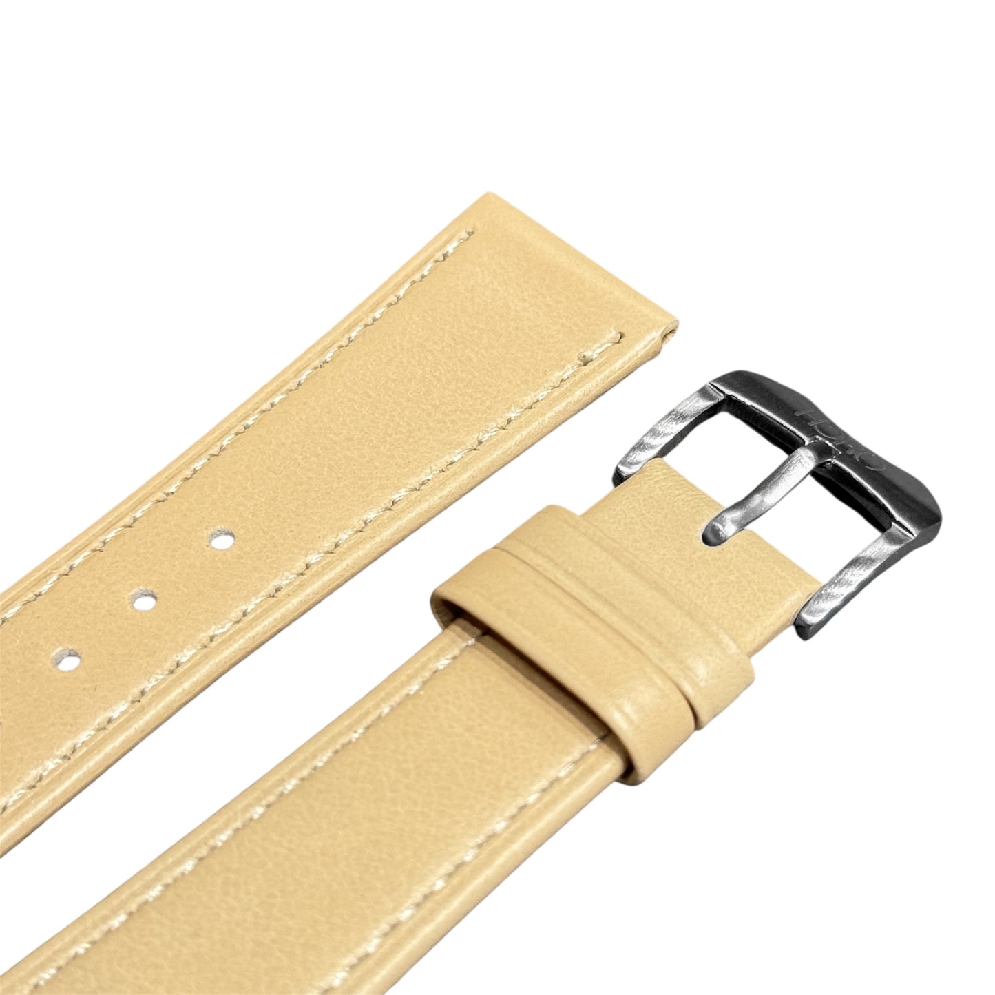 908 - Beige Flat calf strap