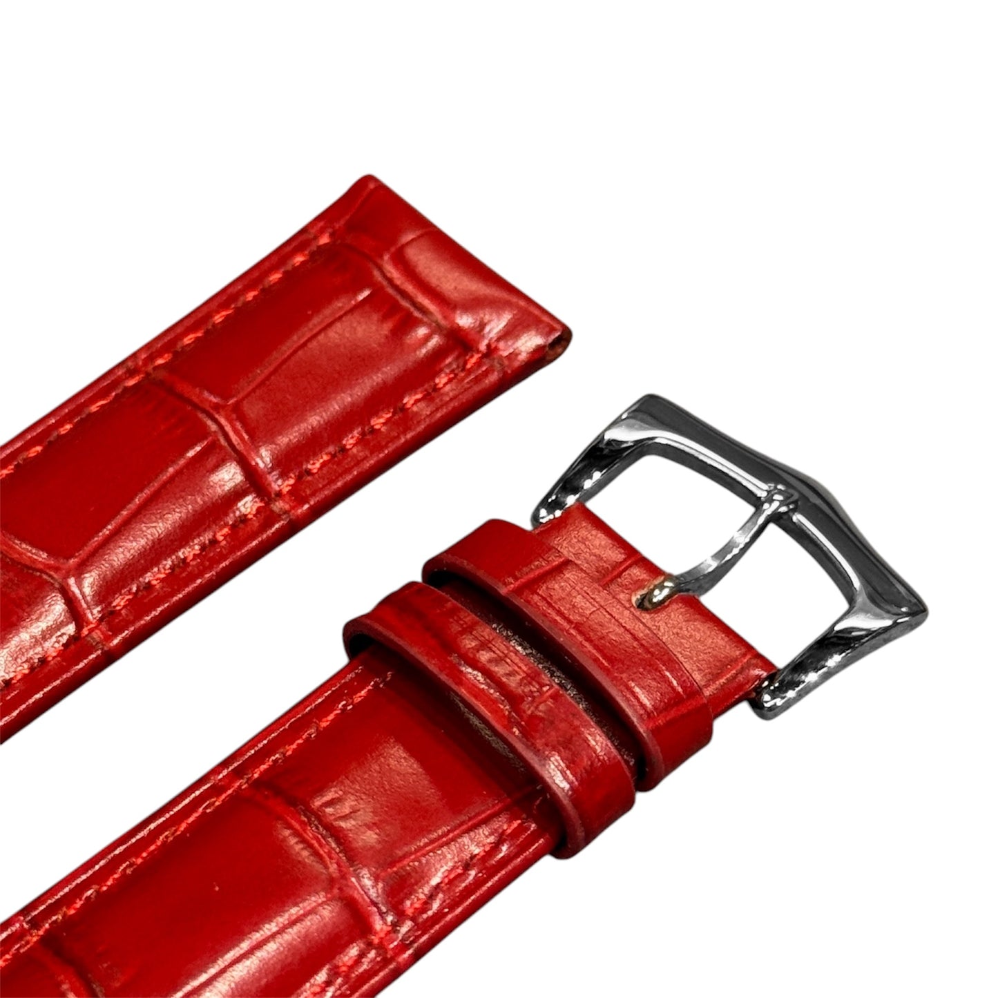 8A - Fire Red Genuine Leather strap