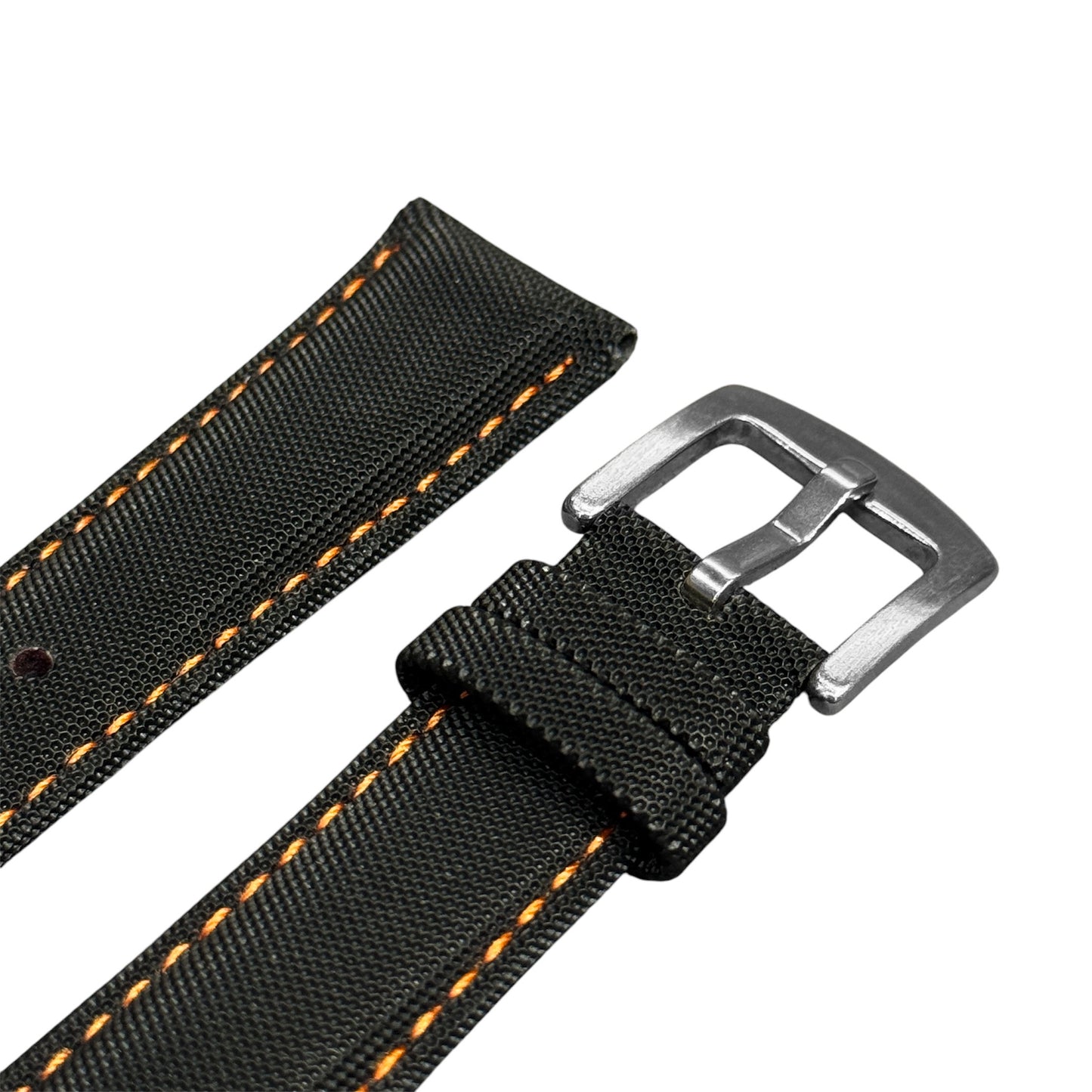 Fiber Nylon strap - Black/Orange
