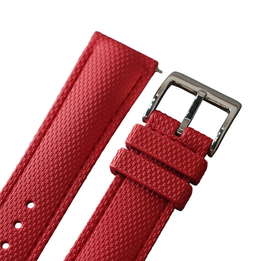 388 - Red weave FKM Rubber strap