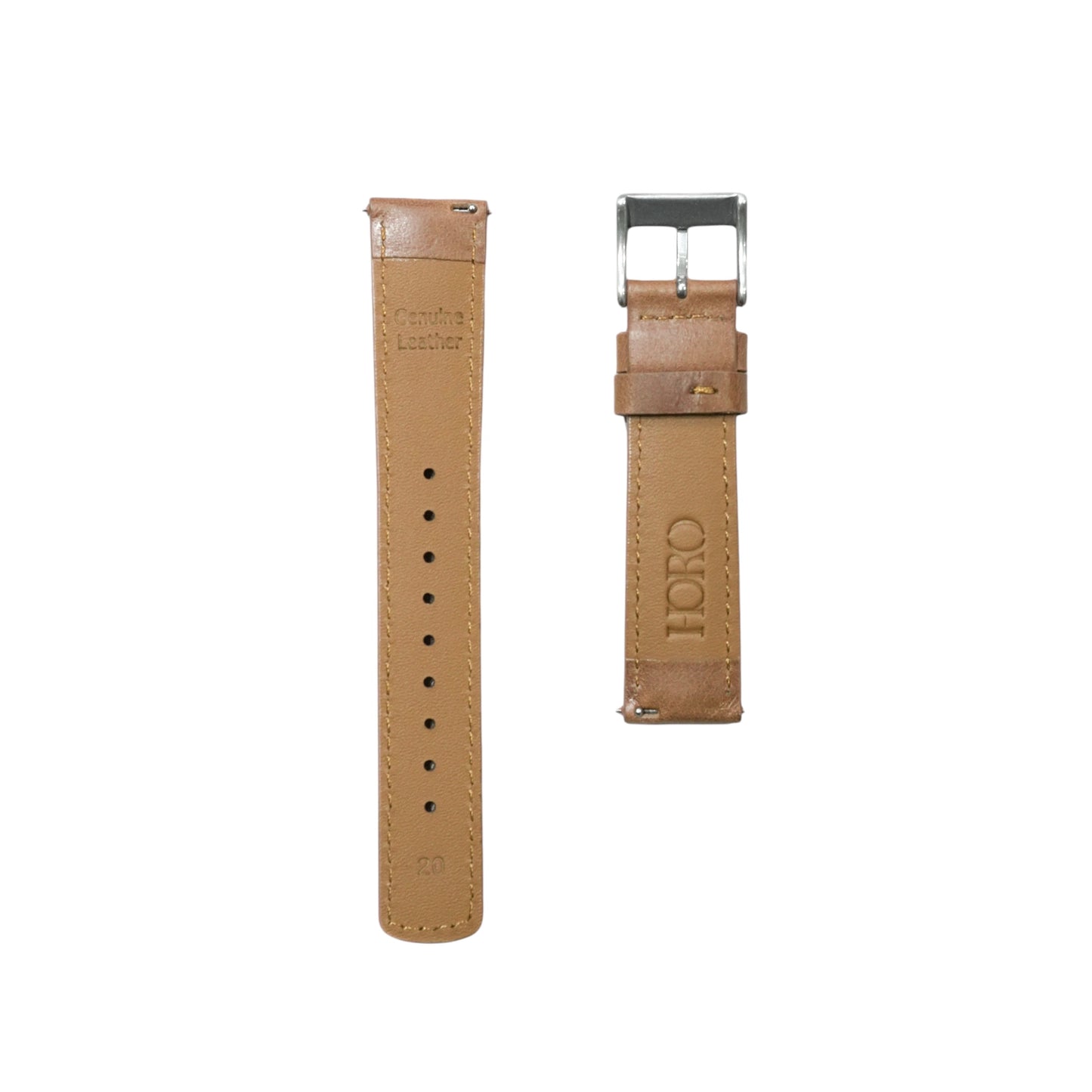 52A - Calf leather strap Brown