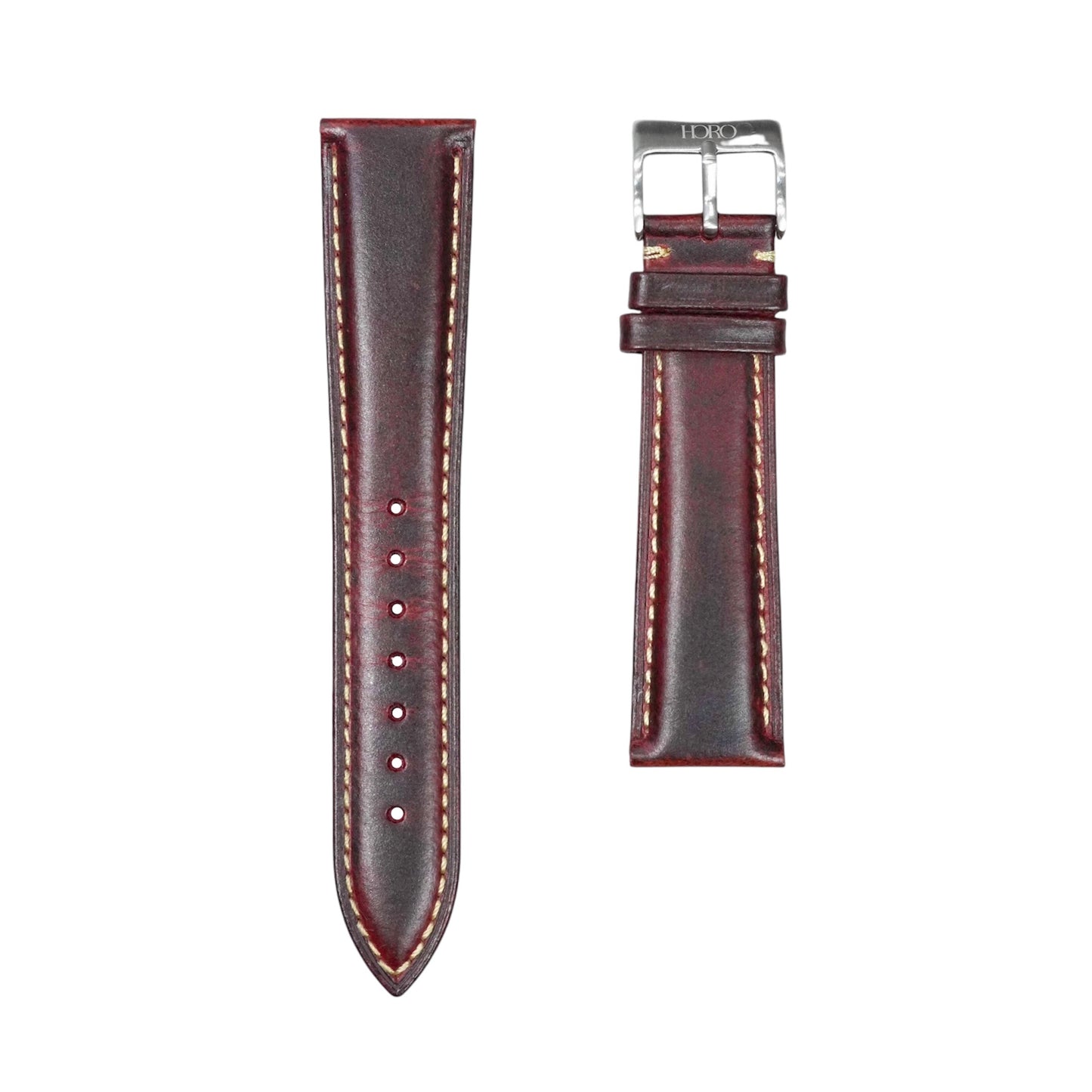 58M - Calf leather strap Burgundy