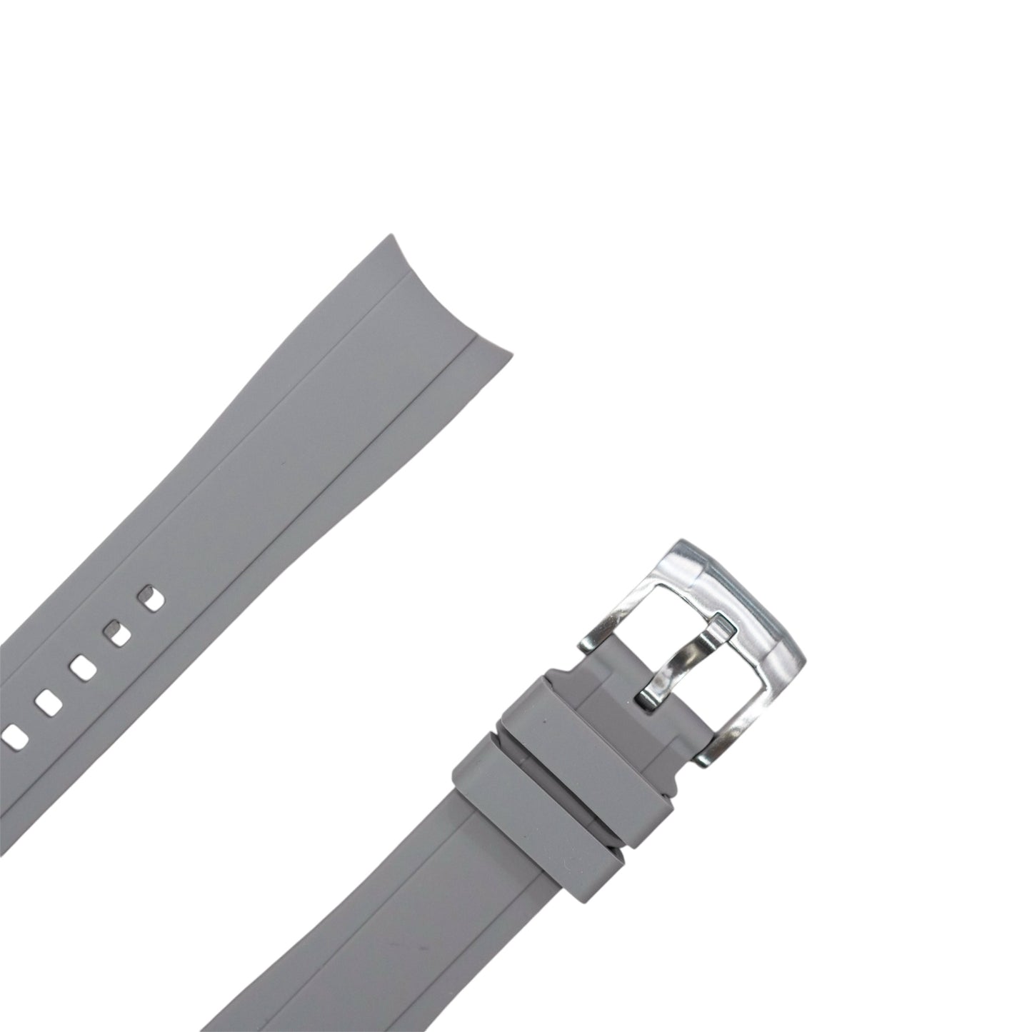 63M - Grey Curve end rubber strap