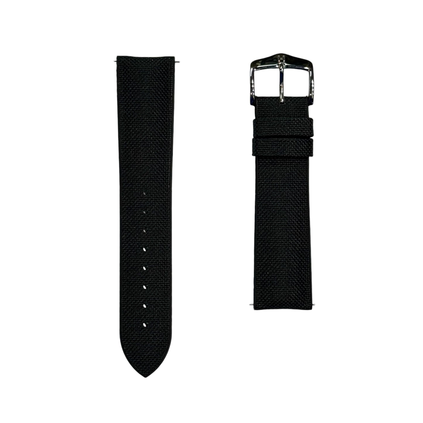 Hirsch ARNE Animal-Free Sailcloth Effect Performance Watch Strap - BLACK