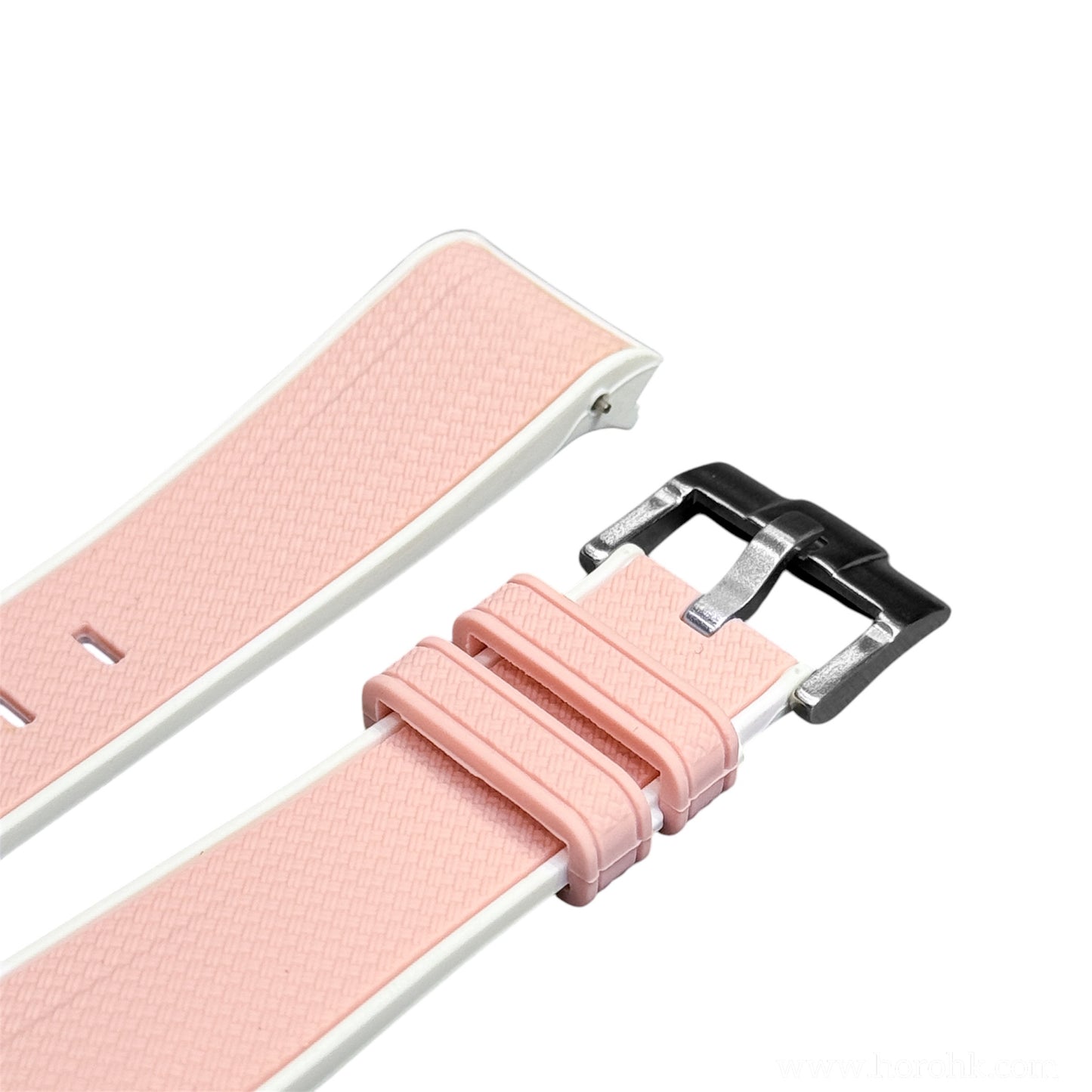 61M - Pink/White Rubber strap