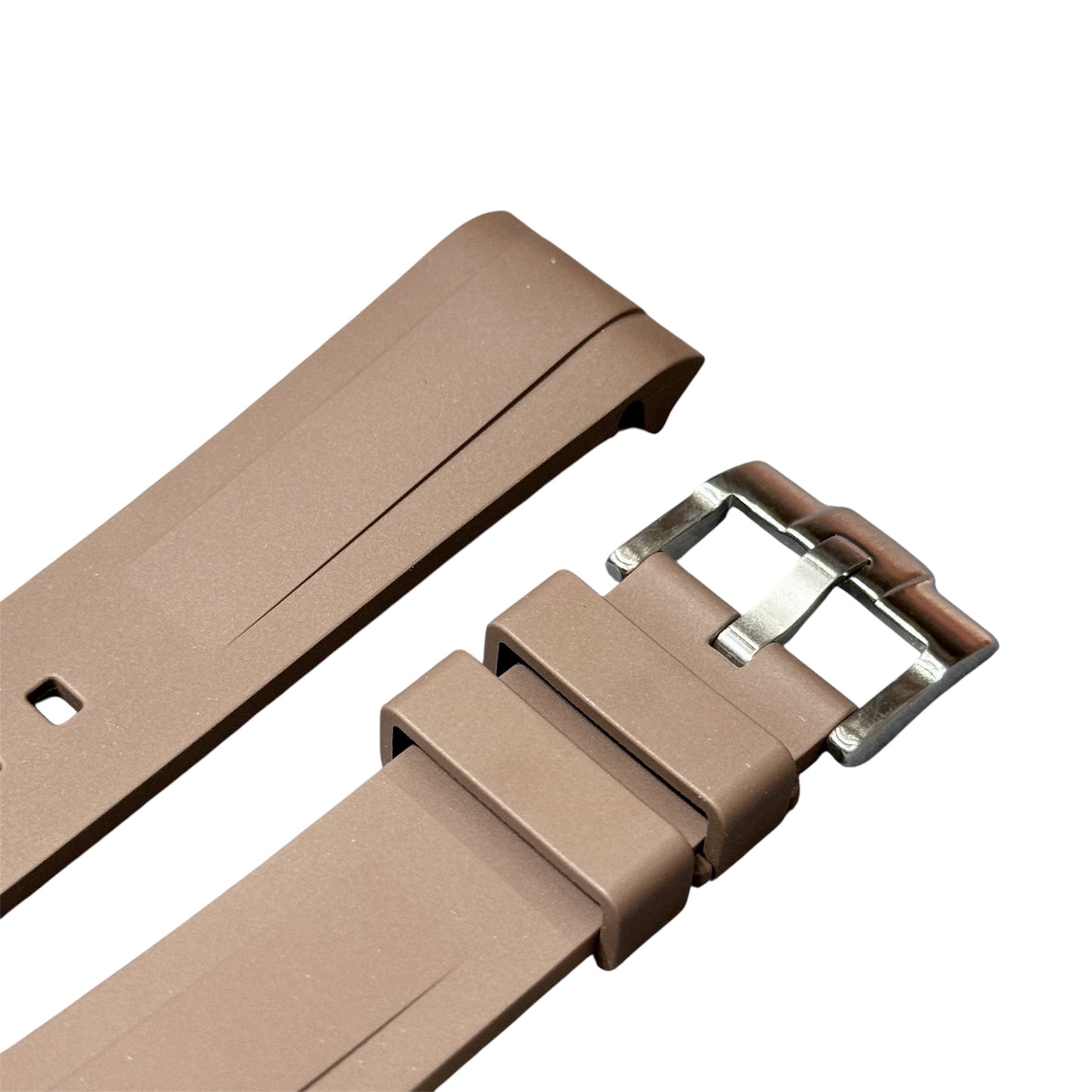 58B - Brown Curve end FKM Rubber strap for BB58/54