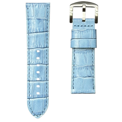 4A -  Baby blue Genuine leather strap