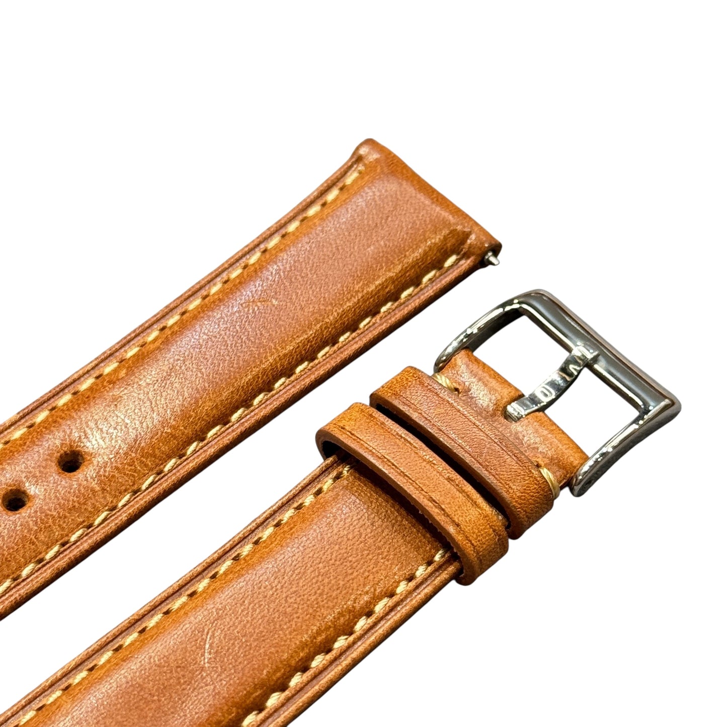 50M - Honey brown with beige stitching