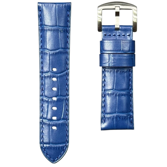4A -  Royal blue Genuine leather strap