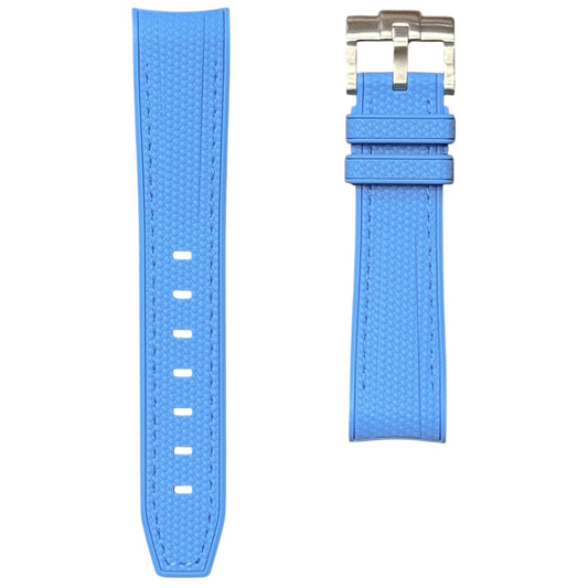 🎁 61M - Rubber strap Blue with stitching (100% off)