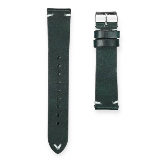 112 - Calf leather strap Deep Green