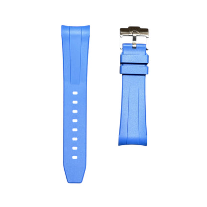 50F - Blue curve end Rubber strap for SW x BP Fifty fathoms