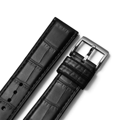 AGFKM - Black Alligator pattern FKM Rubber strap
