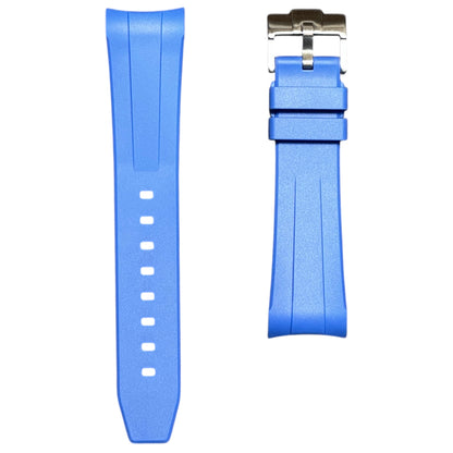 50F - Blue curve end Rubber strap for SW x BP Fifty fathoms