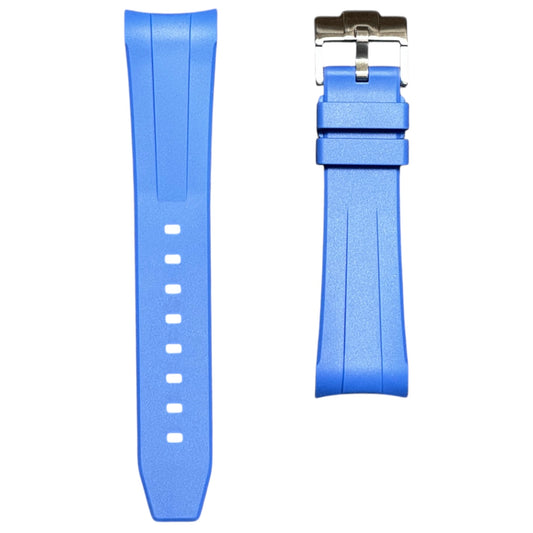 50F - Blue curve end Rubber strap for SW x BP Fifty fathoms