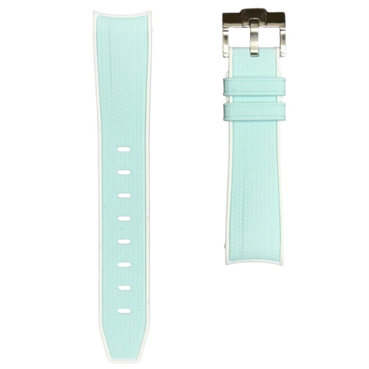 61M - Ice Blue/White Rubber strap