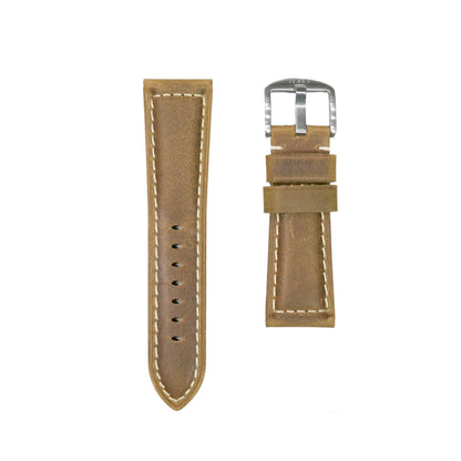 969 - Calf leather strap Matt Honey brown