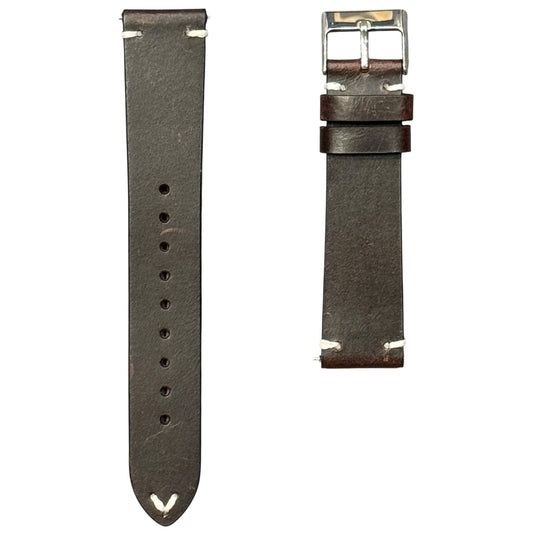 112 - Calf leather strap Dark Brown