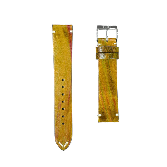 276c - Calf leather strap Orange Yellow