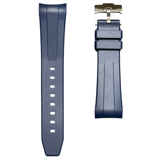 50F - Navy curve curve end Rubber strap for SW x BP Fifty fathoms