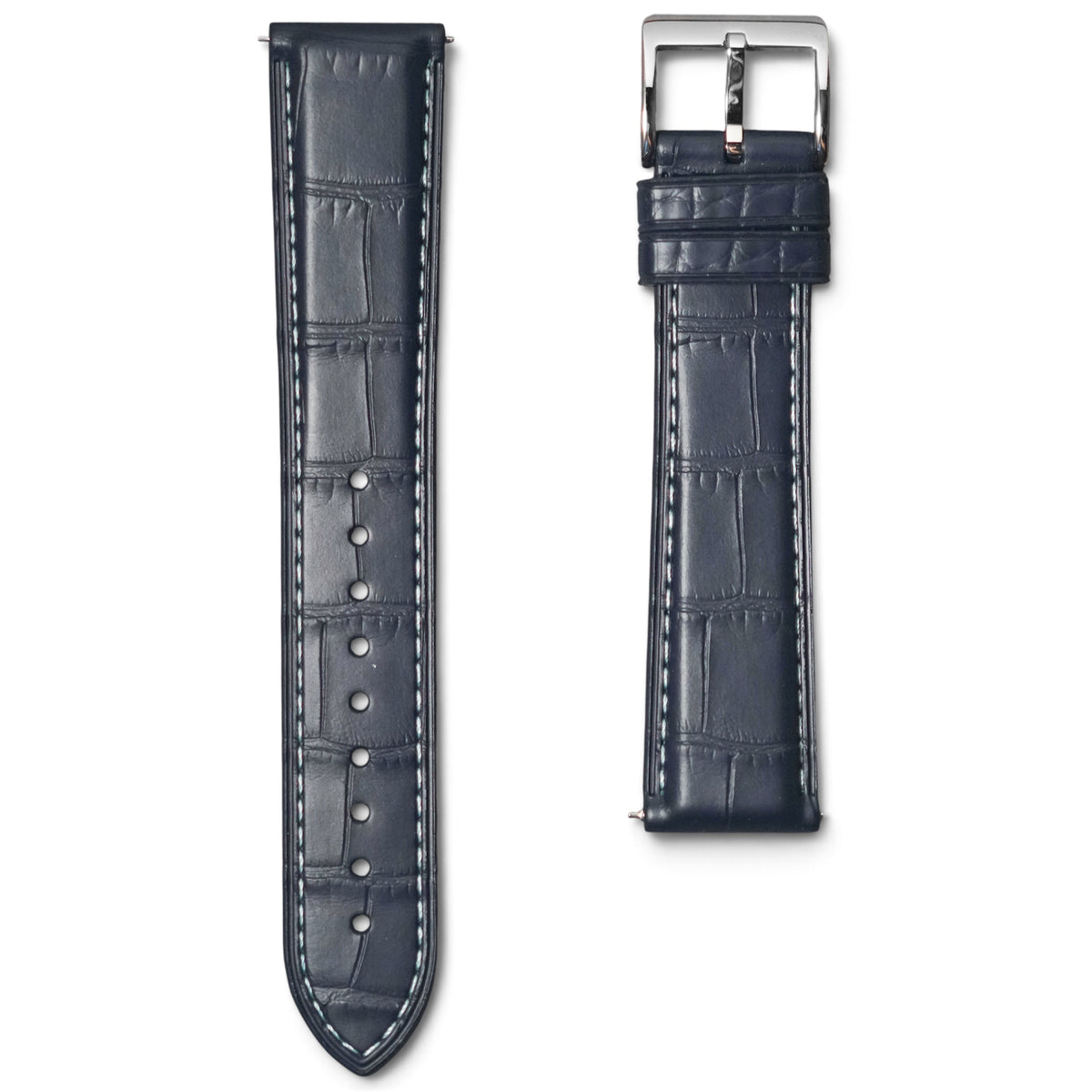 AGFKM - Navy Alligator pattern FKM Rubber strap