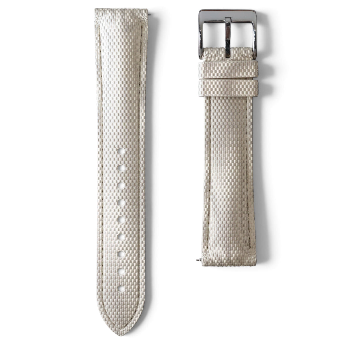 388 - Beige weave FKM Rubber strap