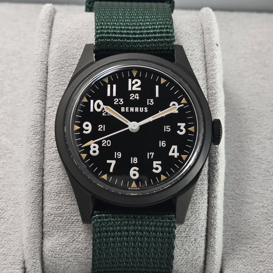 Benrus DTU Phantom 38mm Watch Ref.DTU-BB-B-038-01