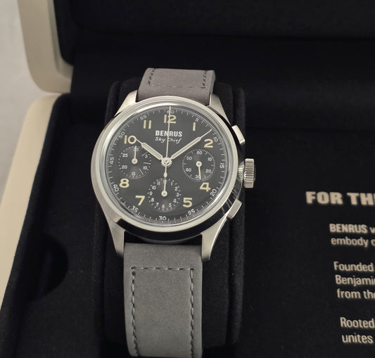 Benrus Sky Chief 36mm Watch Ref. SKY-SS-B-036-01