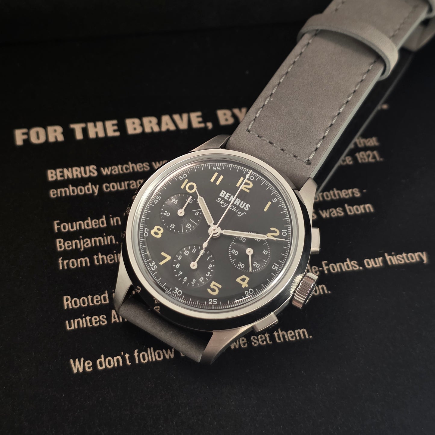 Benrus Sky Chief 36mm Watch Ref. SKY-SS-B-036-01