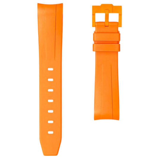 60M - Orange Curve end Rubber strap