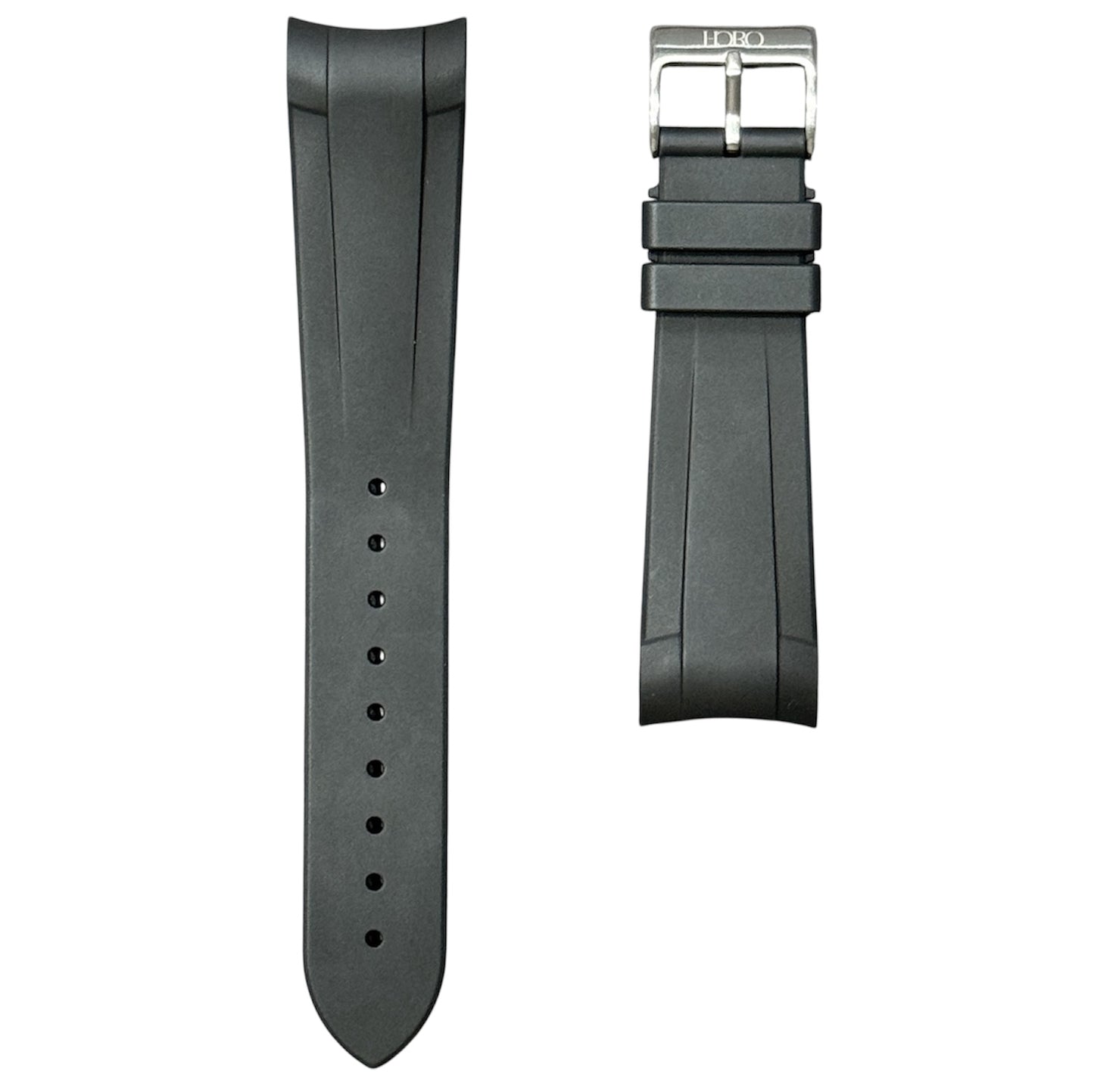 41B -  Black Curve end FKM Rubber strap for BB41