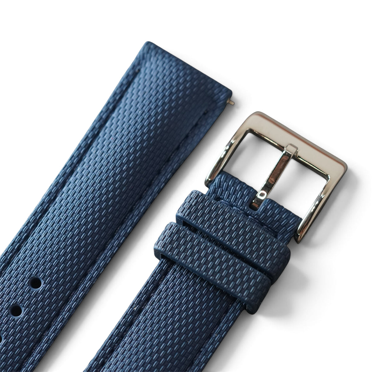 388 - Navy blue weave FKM Rubber strap