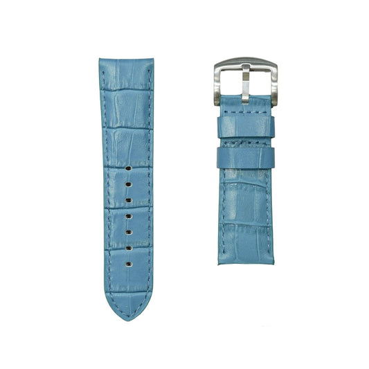 4A -  Aqua blue Genuine leather strap