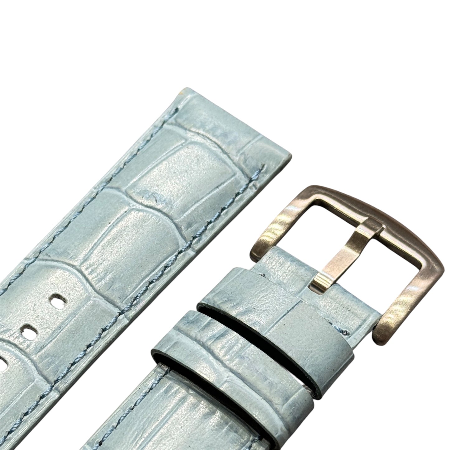 4A -  Sky blue Genuine leather strap
