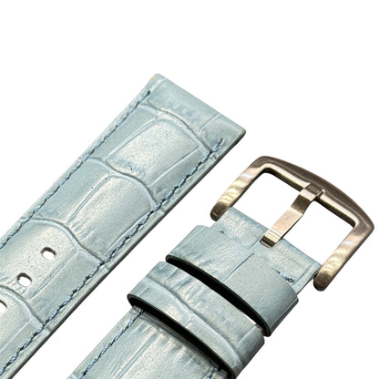 4A -  Sky blue Genuine leather strap